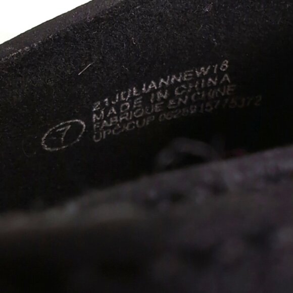 3/$20 George Asymmetric Pointed Heels Elegant Black Faux Suede Cushioned Shoes - Picture 10 of 13